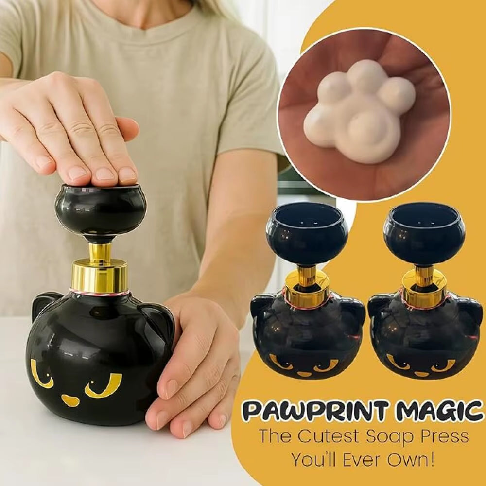 Cute Cat Paw Foam Soap Dispenser Funny Cute Cat Paw Flower Shape Foam Soap Pump Bottles Cat Lover Gift for Bathroom,Kitchen